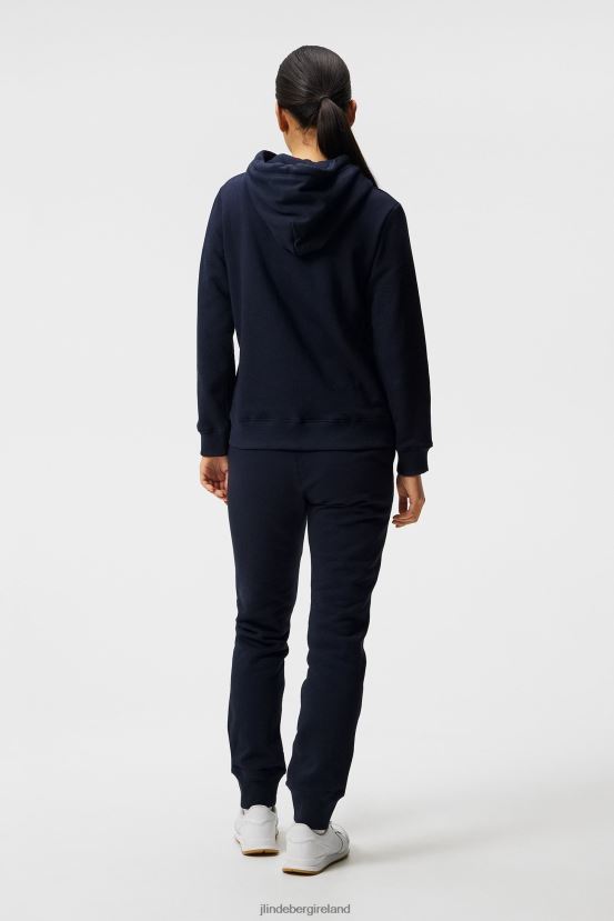 J.Lindeberg Women Alpha Zip Hood Navy Clothing BXV8X41889 - Click Image to Close