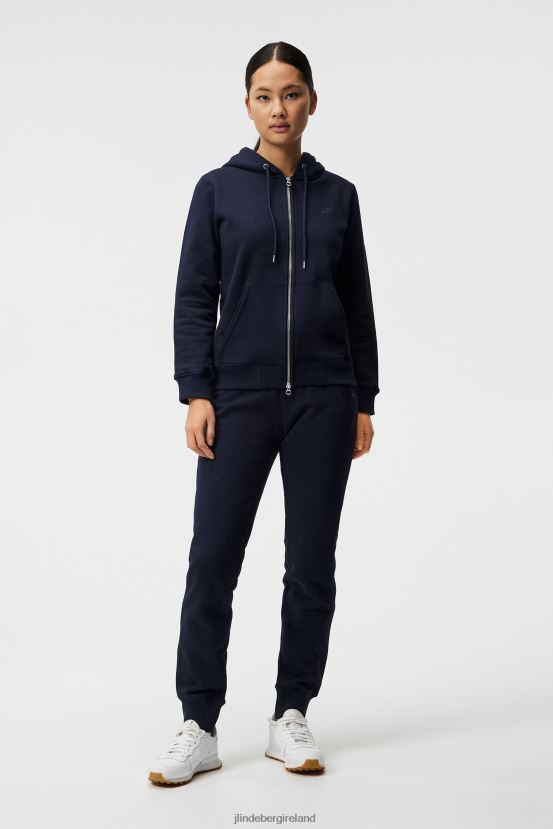 J.Lindeberg Women Alpha Zip Hood Navy Clothing BXV8X41889