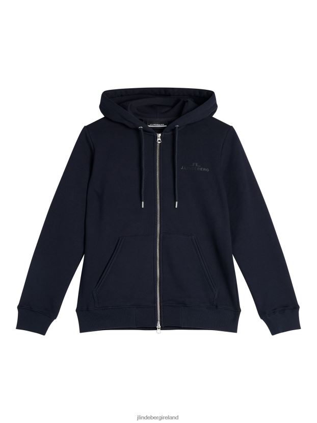 J.Lindeberg Women Alpha Zip Hood Navy Clothing BXV8X41889