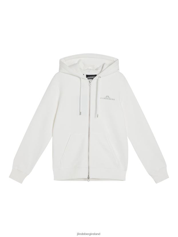 J.Lindeberg Women Alpha Zip Hood White Clothing BXV8X41890