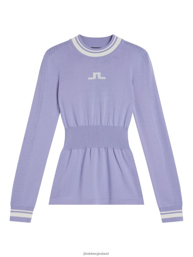 J.Lindeberg Women Bree Knitted Sweater Sweet Lavender Clothing BXV8X41767