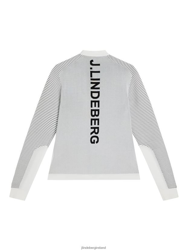 J.Lindeberg Women Rosa Hybrid Knit White Clothing BXV8X41849