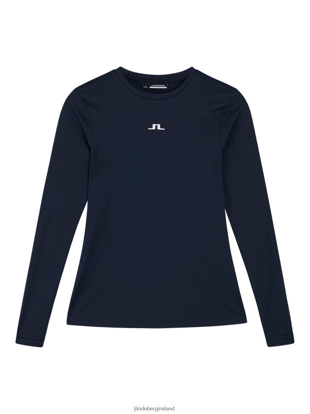 J.Lindeberg Women Ada Long Sleeve T-shirt Navy Clothing BXV8X41401