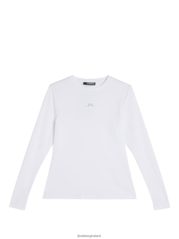 J.Lindeberg Women Ada Long Sleeve T-shirt White Clothing BXV8X41400