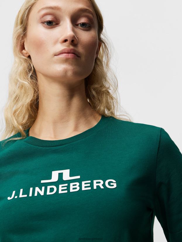 J.Lindeberg Women Alpha T-shirt Rain Forest Clothing BXV8X41412