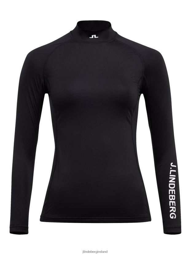 J.Lindeberg Women Asa Compression Top Black Clothing BXV8X41550