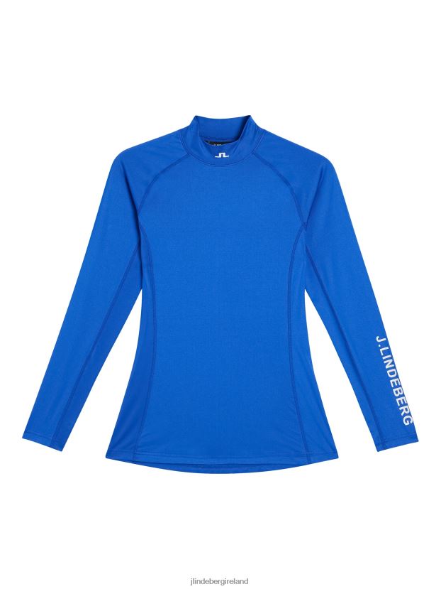 J.Lindeberg Women Asa Compression Top Dazzling Blue Clothing BXV8X41375 - Click Image to Close