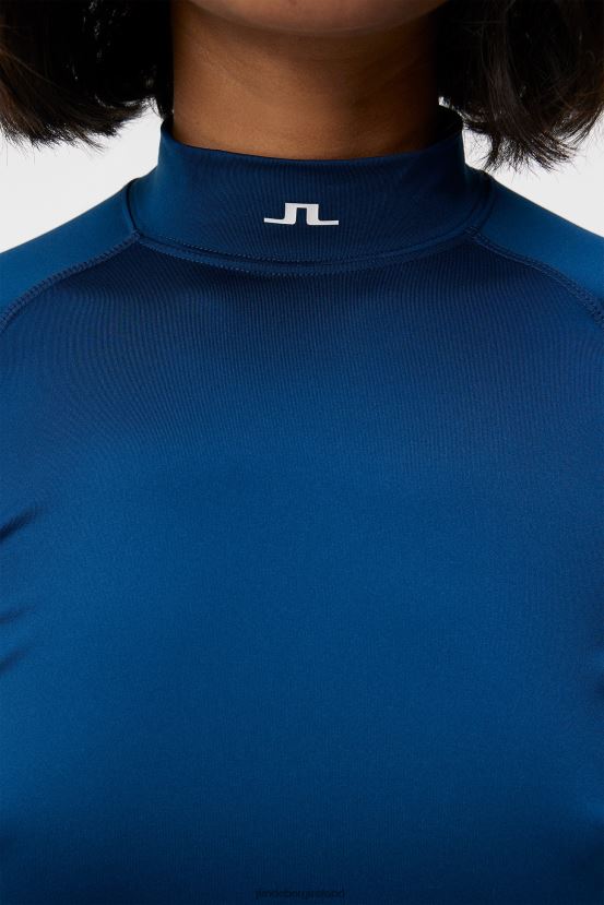 J.Lindeberg Women Asa Compression Top Estate Blue Clothing BXV8X41372