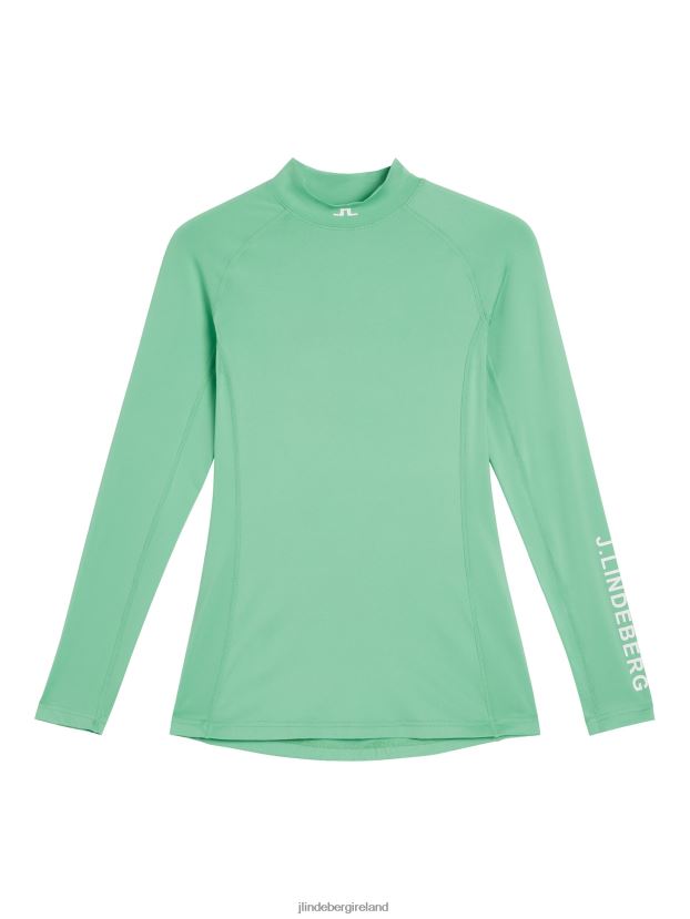 J.Lindeberg Women Asa Compression Top Jade Cream Clothing BXV8X41370