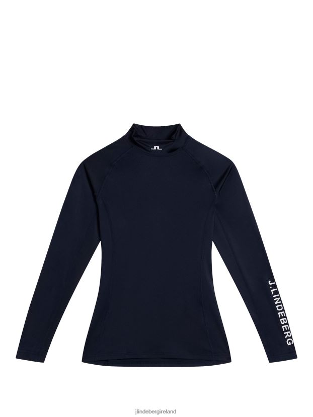 J.Lindeberg Women Asa Compression Top Navy Clothing BXV8X41485