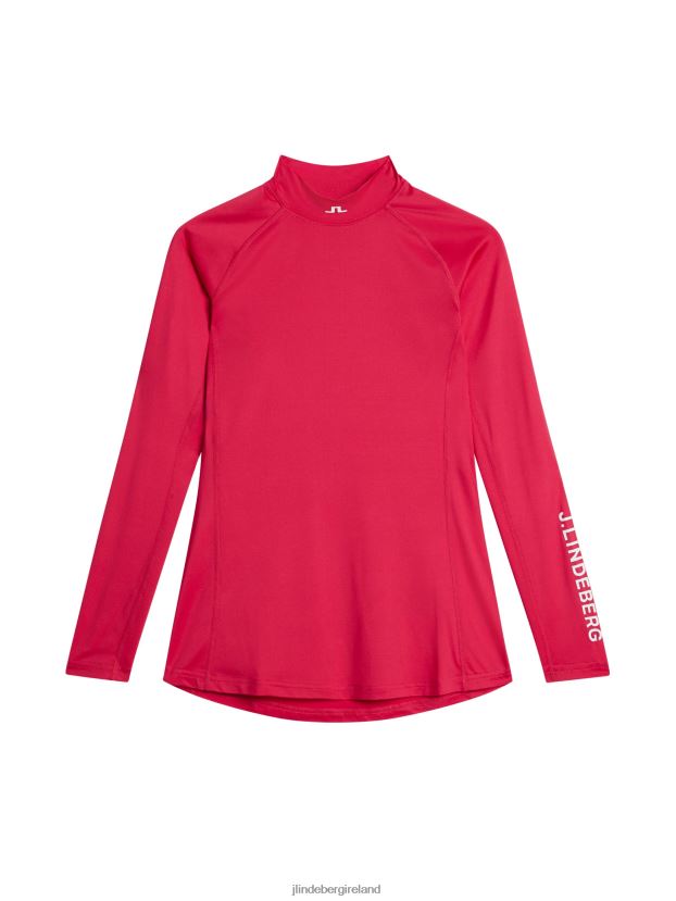 J.Lindeberg Women Asa Compression Top Rose Red Clothing BXV8X41371