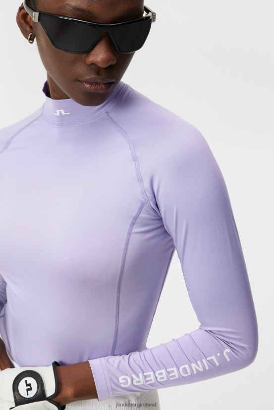 J.Lindeberg Women Asa Compression Top Sweet Lavender Clothing BXV8X41373