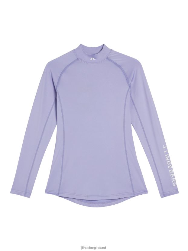 J.Lindeberg Women Asa Compression Top Sweet Lavender Clothing BXV8X41373