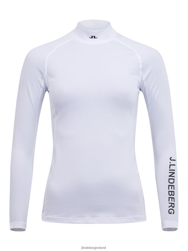 J.Lindeberg Women Asa Compression Top White Clothing BXV8X41549