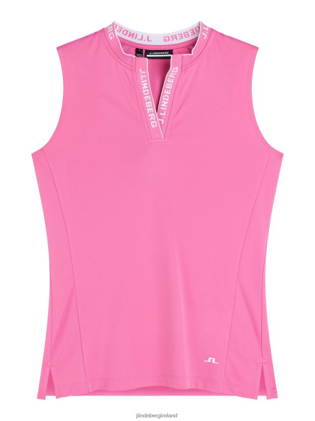 J.Lindeberg Women Leya Sleeveless Top Azalea Pink Clothing BXV8X41395