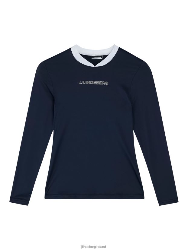 J.Lindeberg Women Meja Long Sleeve Top Navy Clothing BXV8X41421