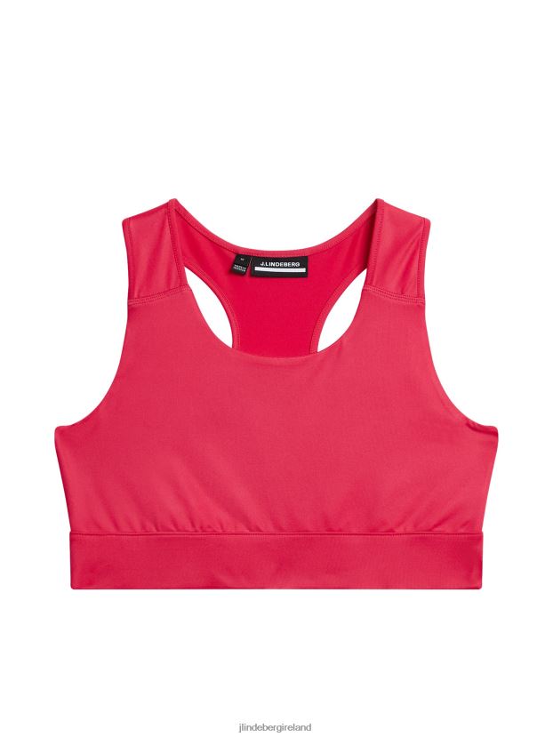 J.Lindeberg Women Penny Sports Bra Rose Red Clothing BXV8X41346 - Click Image to Close