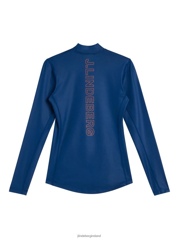 J.Lindeberg Women Sage Top Estate Blue Clothing BXV8X41351