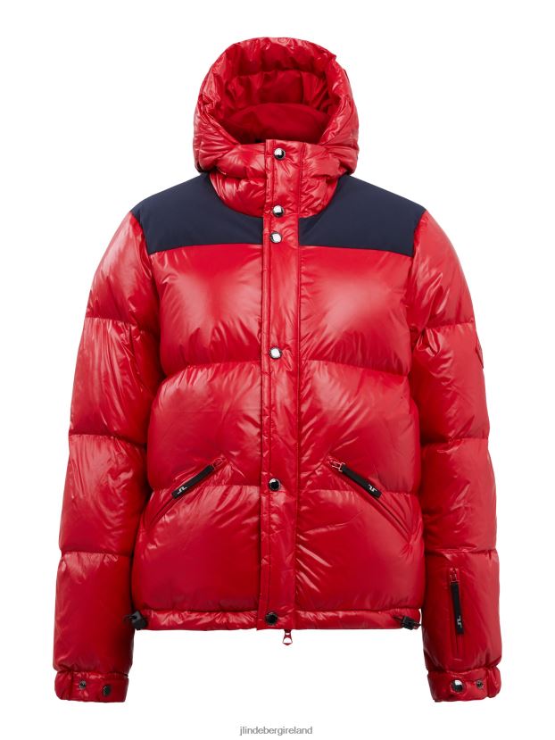 J.Lindeberg Women Solar Down Jacket Barbados Cherry Clothing BXV8X42037