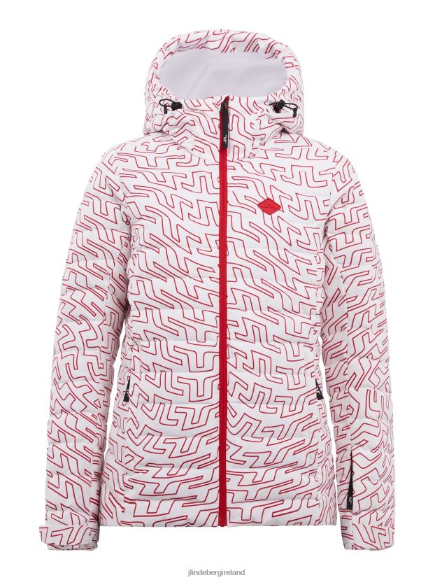 J.Lindeberg Women Thermic Pro Print Down Jacket Bridge Swirl White Clothing BXV8X42031